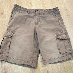 Tommy Hilfiger Mens Cream and Brown Shorts